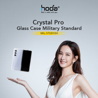 Hoda Crystal Pro Glass Case Military Standard for Samsung Z Flip 5 / Z Fold 5 - Clear - Forexengineer -Malaysia- 4711441975753-4711441975739