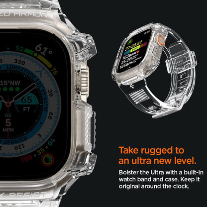 Spigen Rugged Armor Pro for Apple Watch Ultra 2 / Ultra - 49mm - Adjustable Band + Protective Cover - Forexengineer -Malaysia- 8809811868791-8809811868807-8809896742733