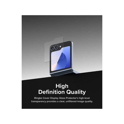 [2 PACK] Ringke Cover Display Tempered Glass for Samsung Galaxy Z Flip 6 - Clear - Forexengineer -Malaysia- 8809961787058