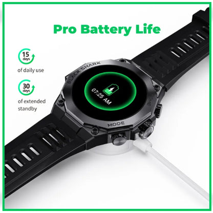 Black Shark S1 Pro Smartwatch 15 Days Battery Life , Build in AI Chatbot , Heatlh Monitoring & Bluetooth Call - Forexengineer -Malaysia- 6974521492191-6974521492207