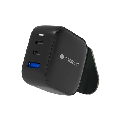 Mazer GaNPrestige 66W GaN Wall Charger with Travel Pins (3 Ports) with 1.5M USB-C Cable - Forexengineer -Malaysia