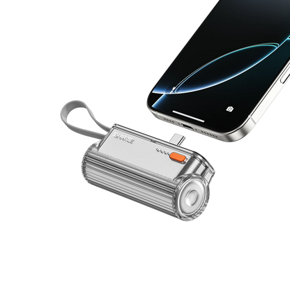 Sharge Flow Mini 2 - Swappable USB-C & Lightning Connector with Built-in USB-C Cable