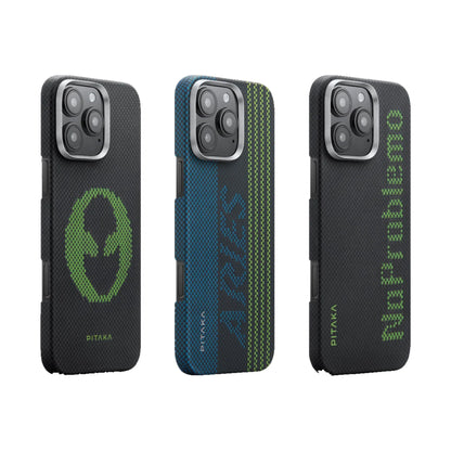 PITAKA Tactile Woven Aries Luminous Case for iPhone 16 Series - Magsafe Compatible - Forexengineer -Malaysia