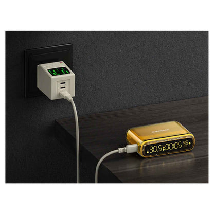 Sharge Shargeek Starship Seer 10000 mAh Powerbank 35W Build-In Cable and Digital Alarm Clock - Forexengineer -Malaysia- 6973154657373-6973154656918