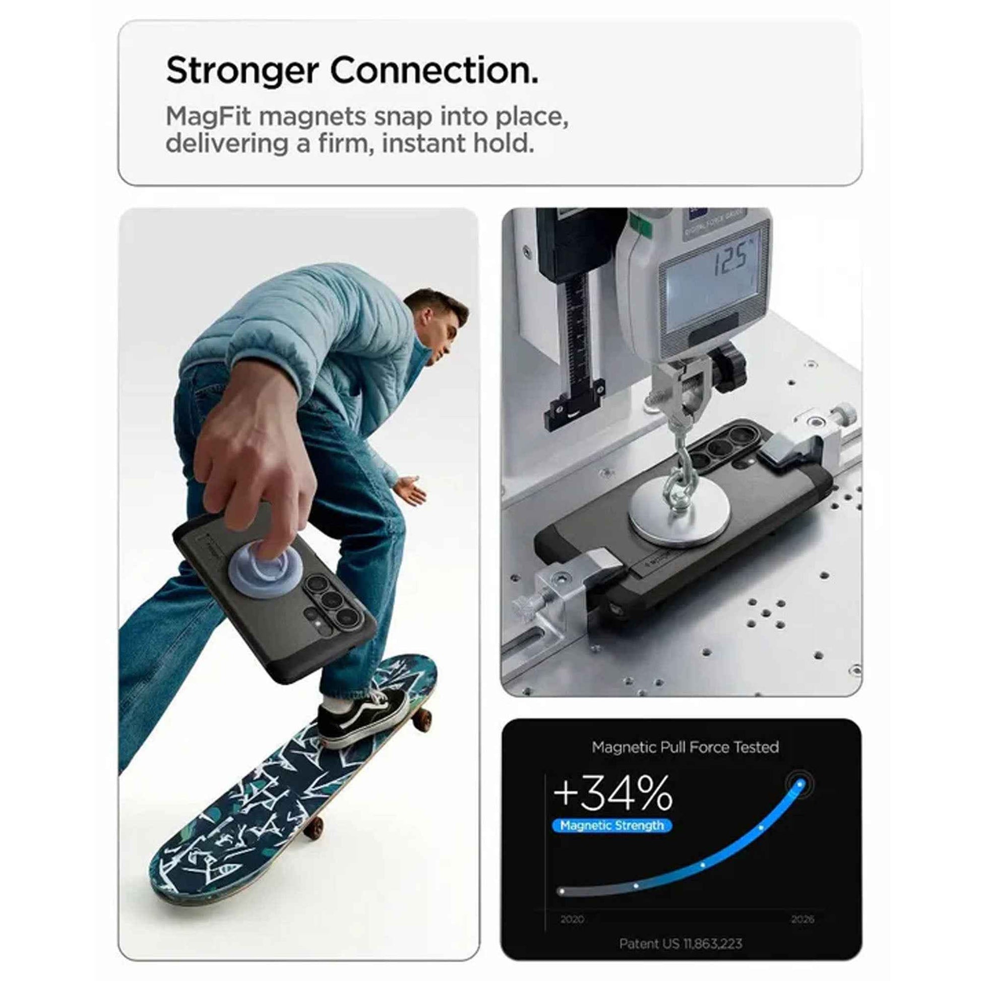 Spigen Tough Armor Magfit for Samsung Galaxy S26 Ultra - Built-in Kickstand Magnetic Case