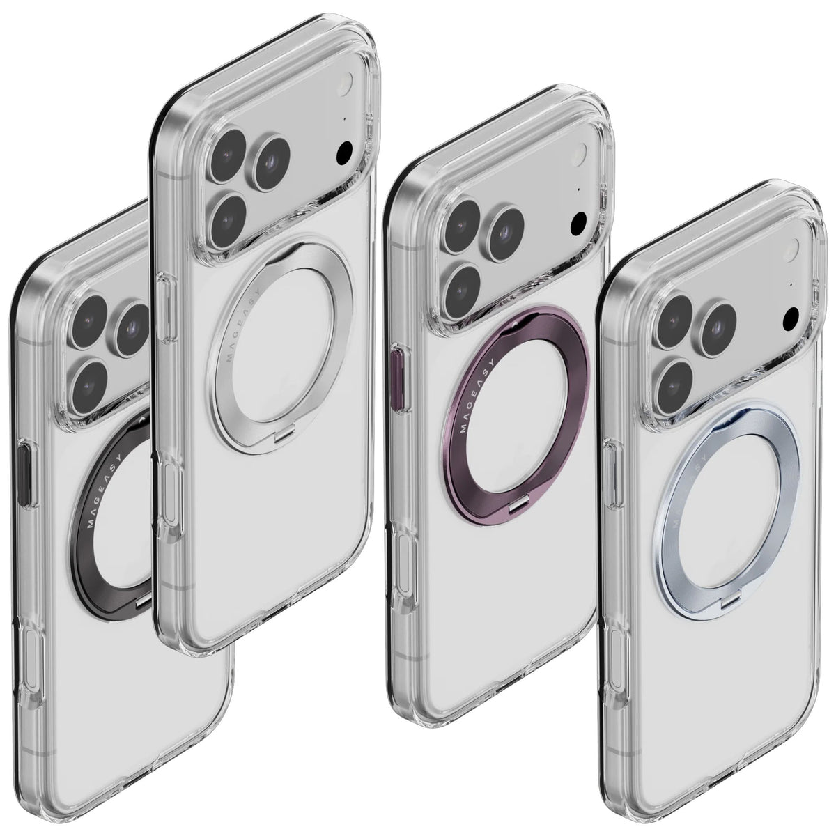 MAGEASY Bright 360 M Never Yellowing Protective Clear Magnetic Case for iPhone 18 Pro Max / 18 Pro / 17 Pro Max / 17 Pro
