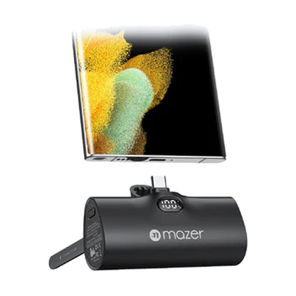 Mazer Super Mini Pocket - Built-in USB-C Connector 5000mAh PD20W Power Bank - Forexengineer -Malaysia