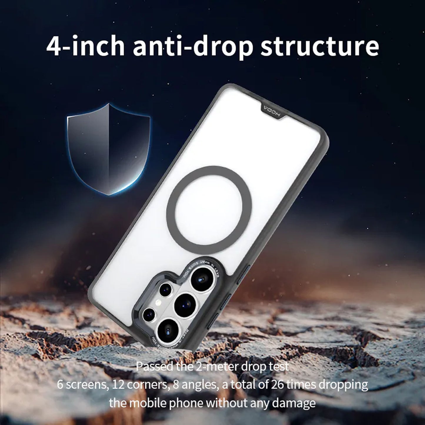 HODA Rough Case with Magnet Military Standard for Samsung Galaxy S26 Ultra / S25 Ultra / S24 Series