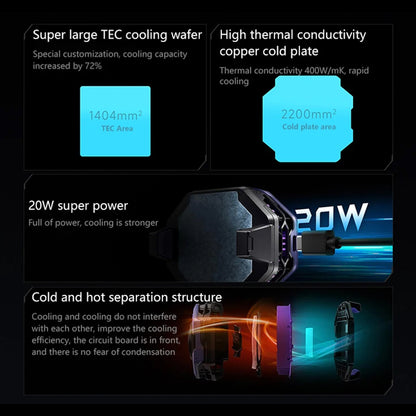 Black Shark FunCooler 3 Pro Fast  Cooling Fan with RGB Lighting Effect for Phone and Tablet - Forexengineer -Malaysia- 6971409209599-6975498360308