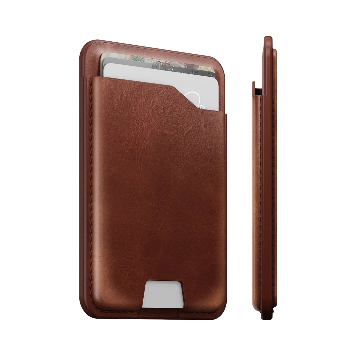 Nomad Horween Leather Mag Wallet with MagSafe & Find My Tracking