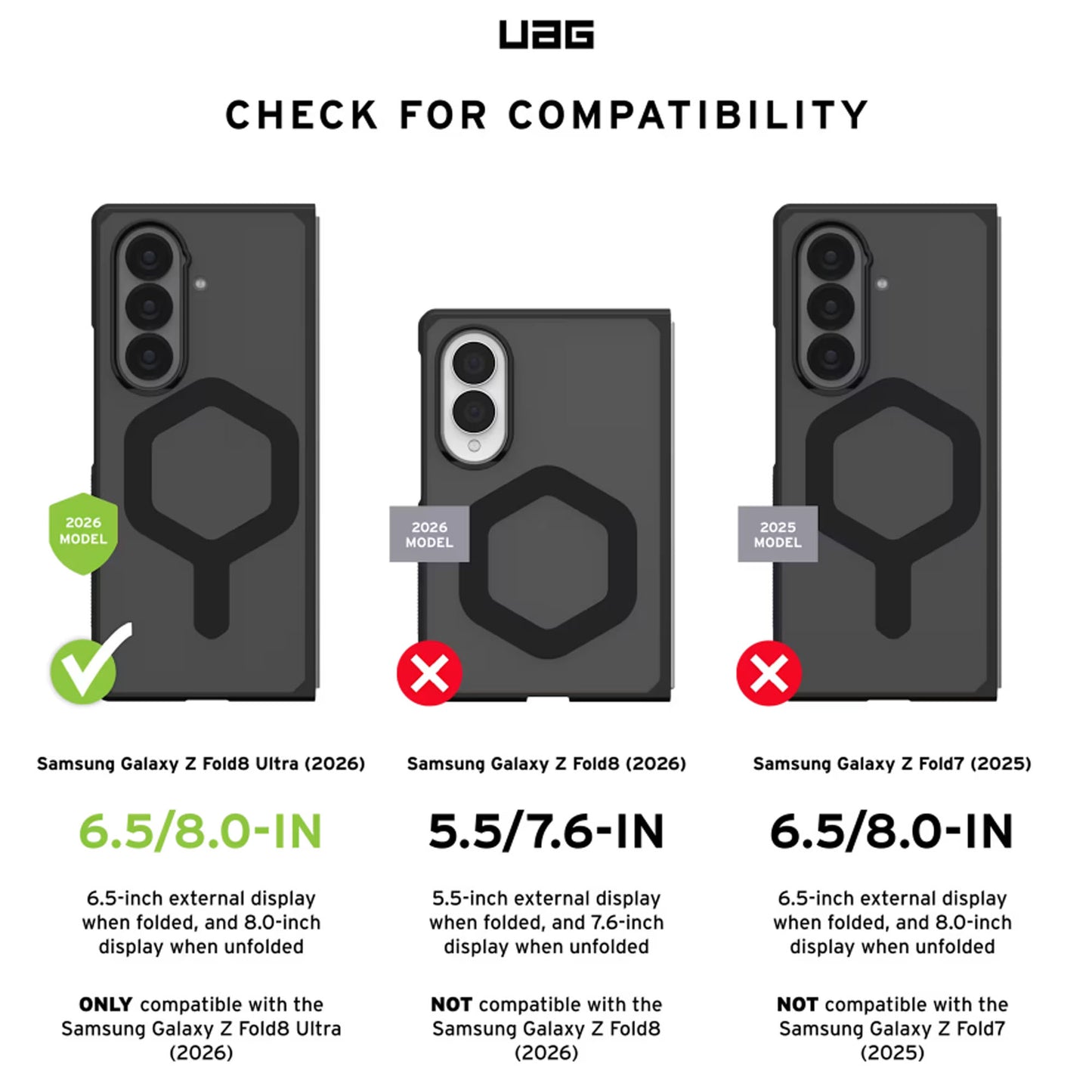 UAG Mouve Case for Samsung Galaxy Z Fold8 Ultra / Z Fold8  Magnetic Case Military Drop Protection