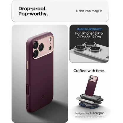 Spigen Nano Pop MagFit Silicone Magnetic Case for iPhone 18 Pro Max / 18 Pro / 17 Pro Max / 17 Pro with Camera Control Buttons