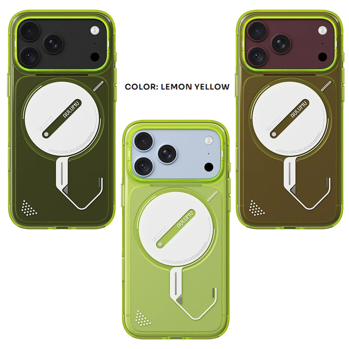 AULUMU A18 Ghost Lumen Transparent Case for iPhone 18 Pro Max / 18 Pro / 17 Pro Max / 17 Pro