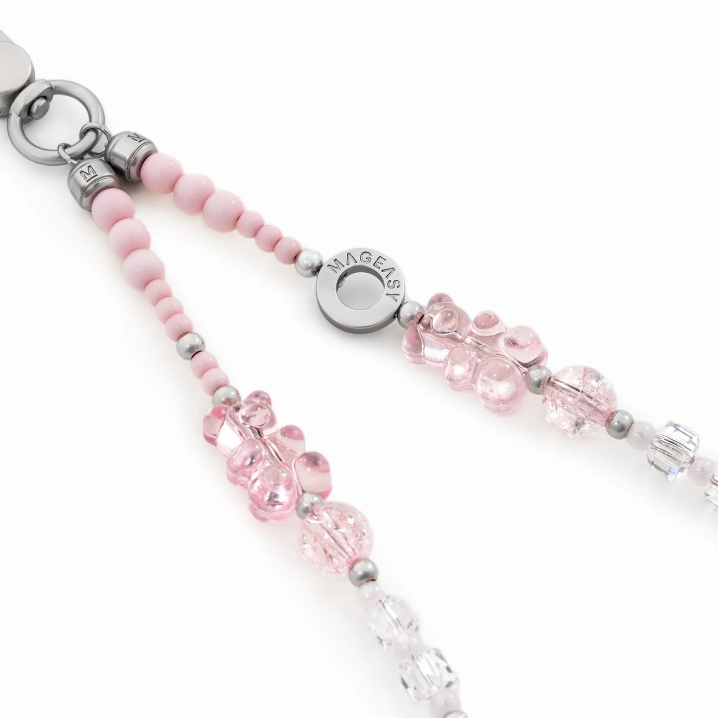 MAGEASY Beaded Wrist Strap + Strap Card - 360° Rotating Metal Buckle