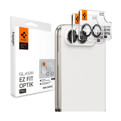[2 Pack] Spigen Glas.tR EZ Fit Optik Pro Lens Protector for iPhone Duo with Auto-alignment Installation Kit