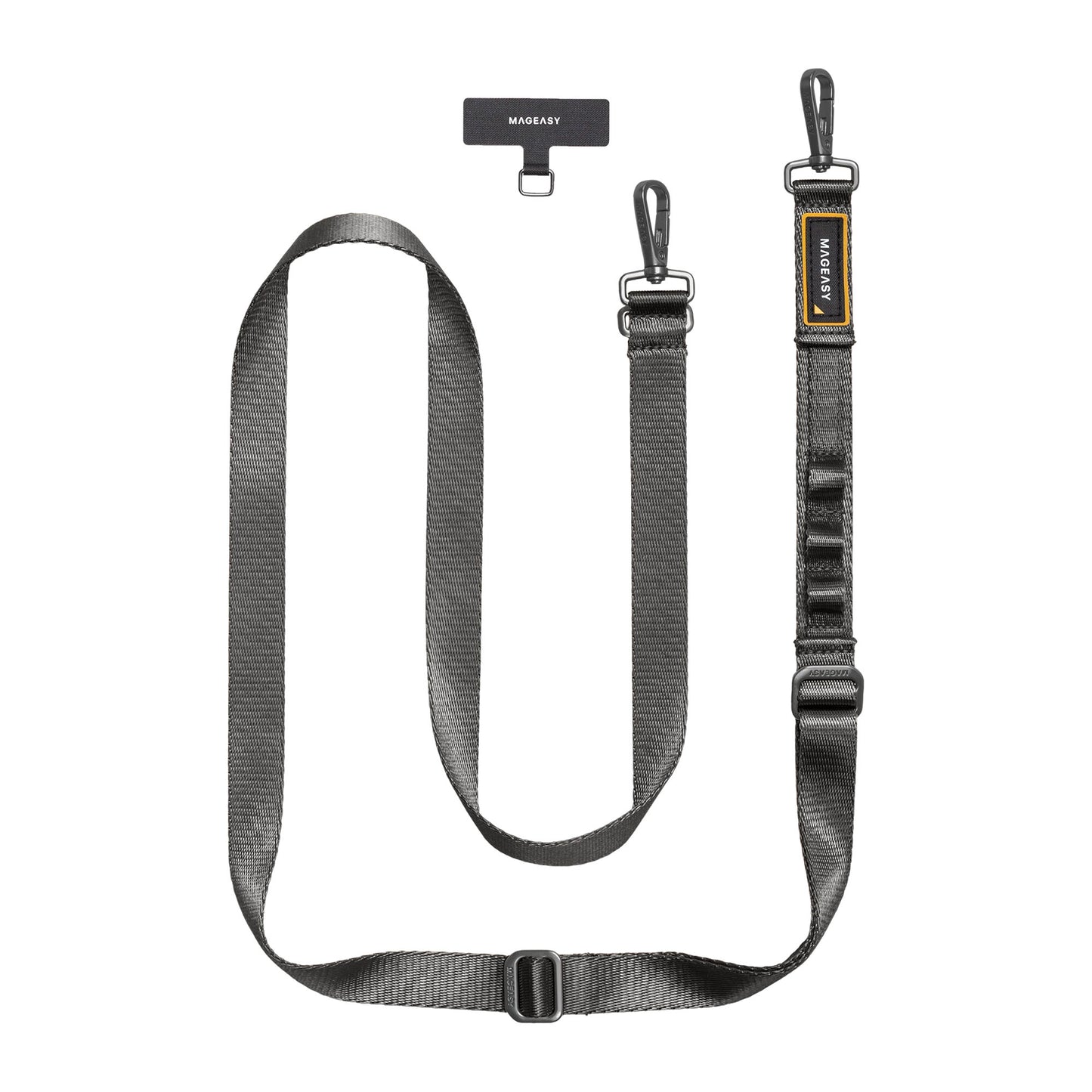 MAGEASY ROVER Utility Strap Dual Clip + Strap Card - Multiple Loops for Hands-free Carrying