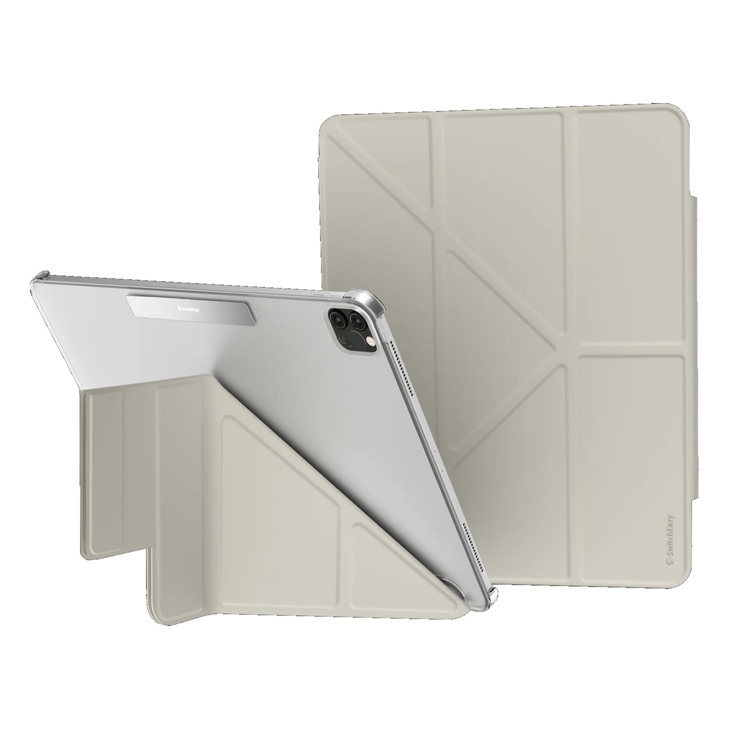 SwitchEasy Origami Nude Flexi-Folding Folio Clear Case for iPad Air 13" M4/M3/M2 (2026/2025/2024) / iPad Pro 12.9" (2022-2018)