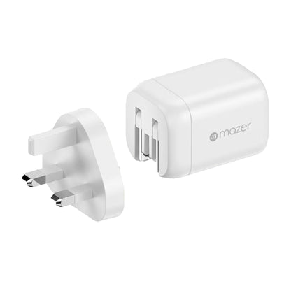 Mazer Prestige GaN Mini 60W Dynamic Power Wall Adaptor Charger Fast Charging ( 2 Ports )