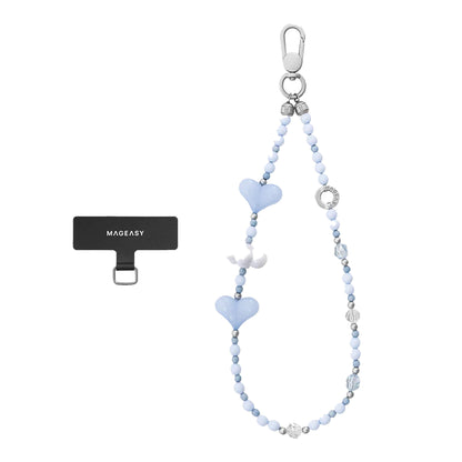 MAGEASY Beaded Wrist Strap + Strap Card - 360° Rotating Metal Buckle