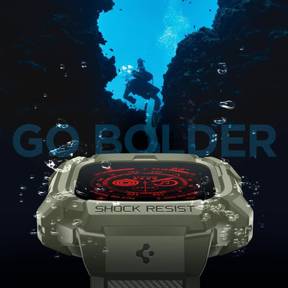 Spigen Rugged Armor Pro for Apple Watch Ultra 2 / Ultra - 49mm - Adjustable Band + Protective Cover - Forexengineer -Malaysia- 8809811868791-8809811868807-8809896742733