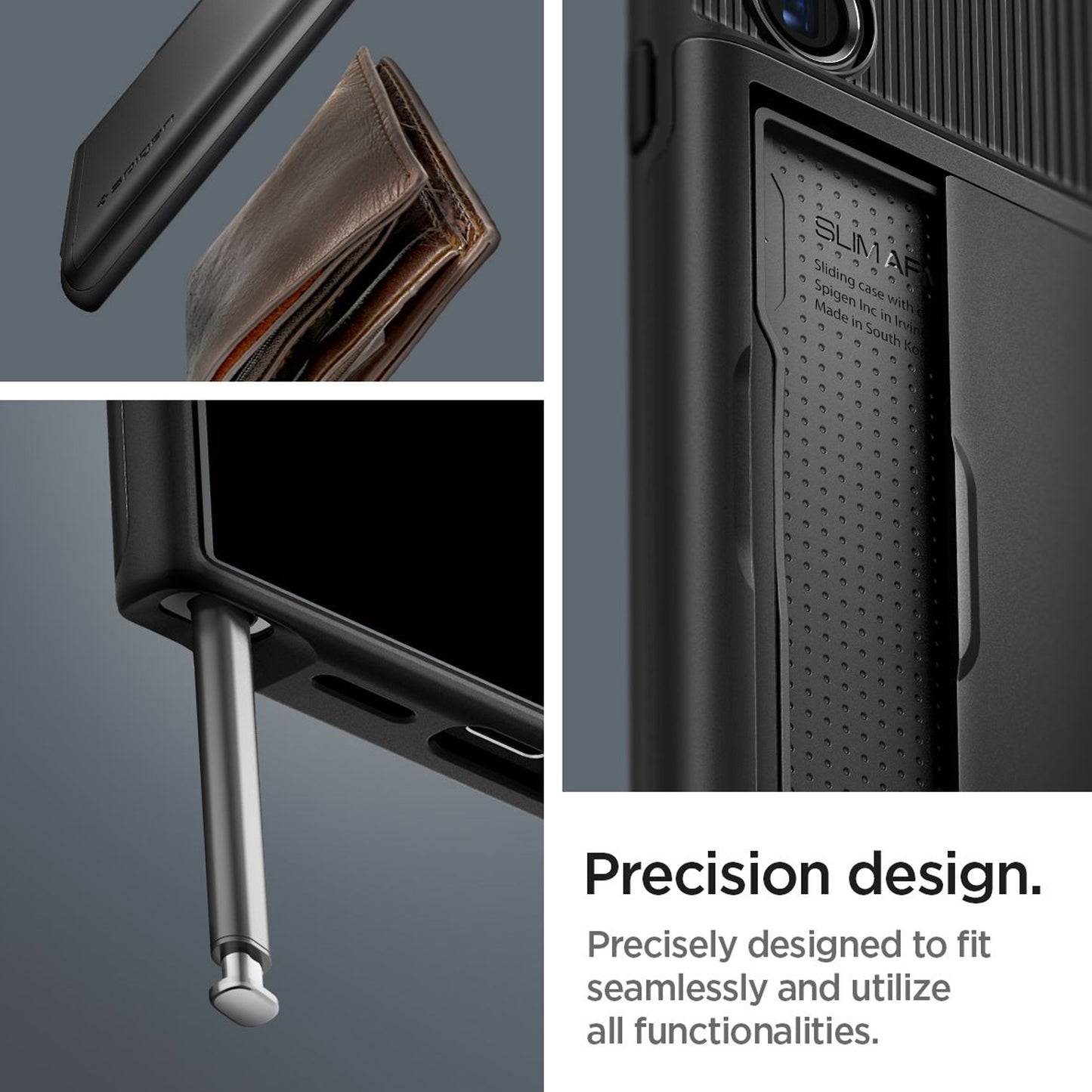 Spigen Slim Armor CS for Samsung Galaxy S24 Ultra - Built-in wallet and S Pen Compatible