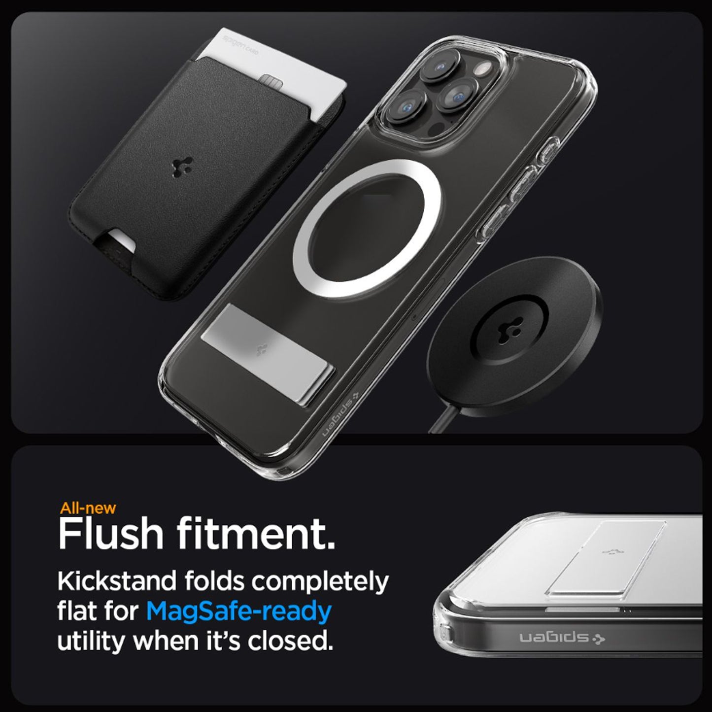 Spigen Ultra Hybrid S MagFit for iPhone 15 Series - With Kickstand and Magsafe Compatible