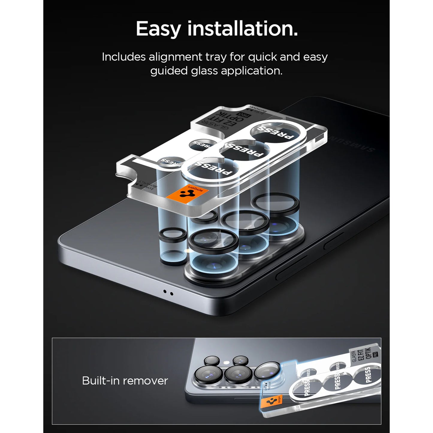 [2 PACK] Spigen Glas.tR EZ Fit Optik Pro HD for Samsung Galaxy S26 Ultra / S25 Ultra / S24 Ultra