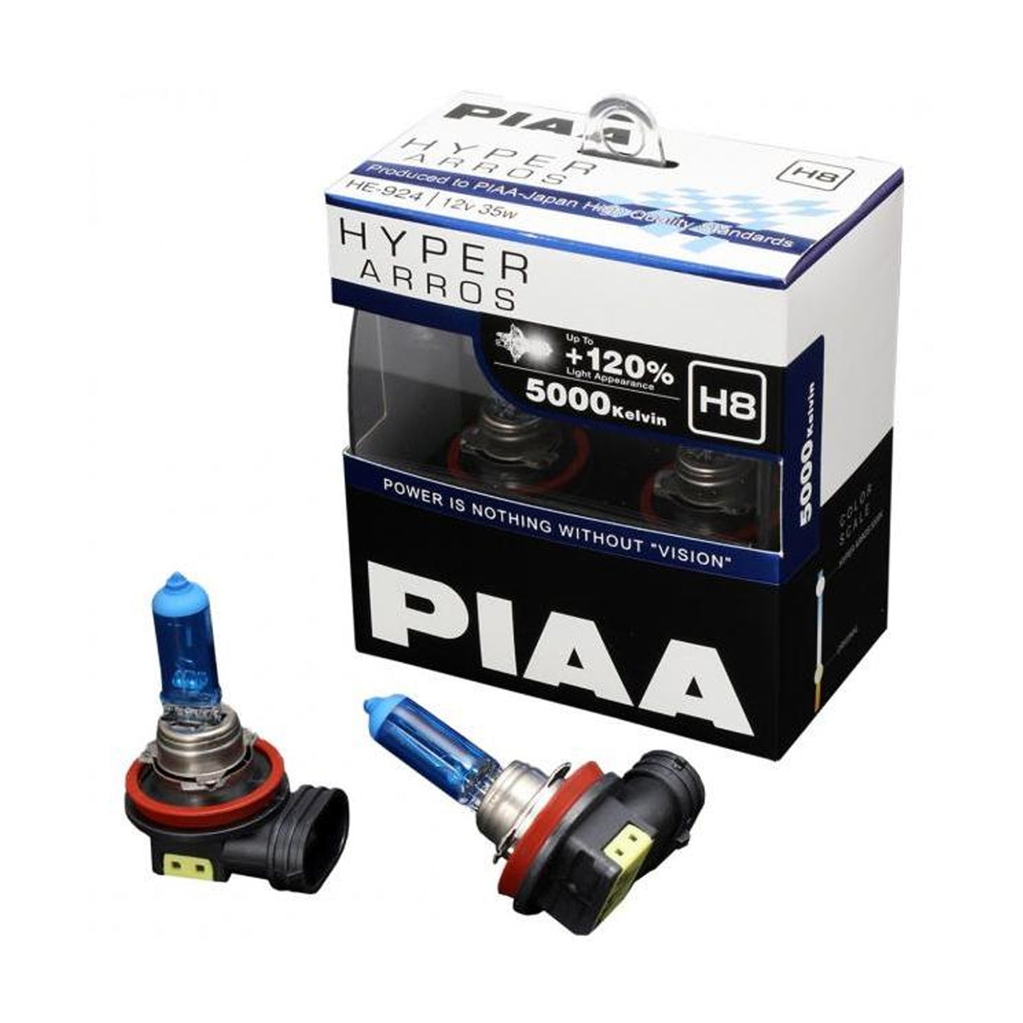 [1 Year Warranty] PIAA Hyper Arros 5000k Halogen Bulb H1 / H3 / H4 / H7 / H8 / H11 / HB3 / HB4 - 2 pcs Bulb