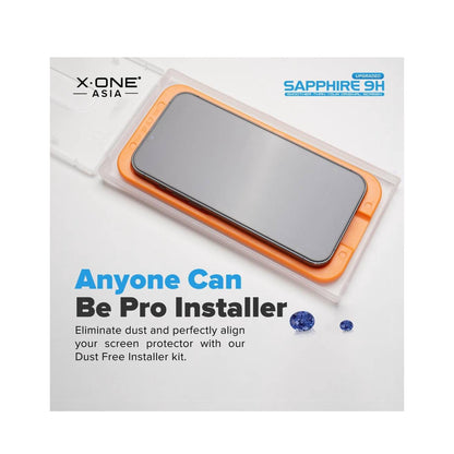 X.One Sapphire Series ( Upgraded Corning ) Full Screen Tempered Glass for iPhone 16 Series - With Installer Kit - Forexengineer -Malaysia