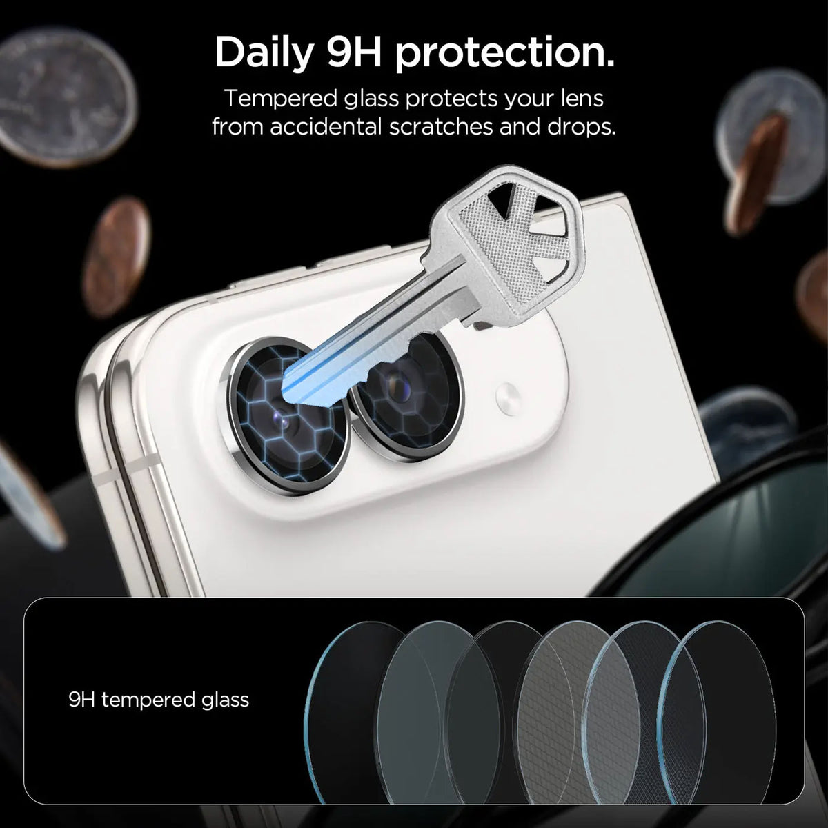 [2 Pack] Spigen Glas.tR EZ Fit Optik Pro Lens Protector for iPhone Duo with Auto-alignment Installation Kit
