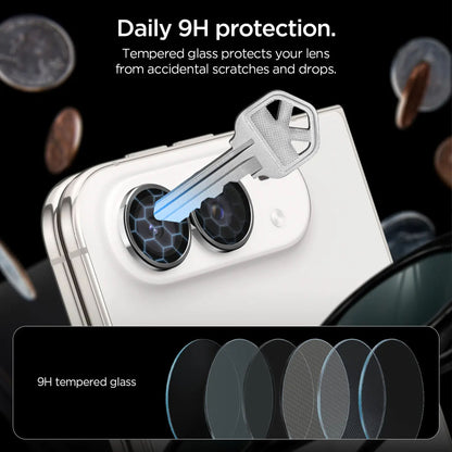 [2 Pack] Spigen Glas.tR EZ Fit Optik Pro Lens Protector for iPhone Duo with Auto-alignment Installation Kit