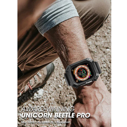 Supcase Unicorn Beetle Pro Rugged Protective Case and Wristband for Apple Watch Ultra / Ultra 2 ( 49mm ) with 2 Pack Glass - Black - Forexengineer -Malaysia- 843439120921