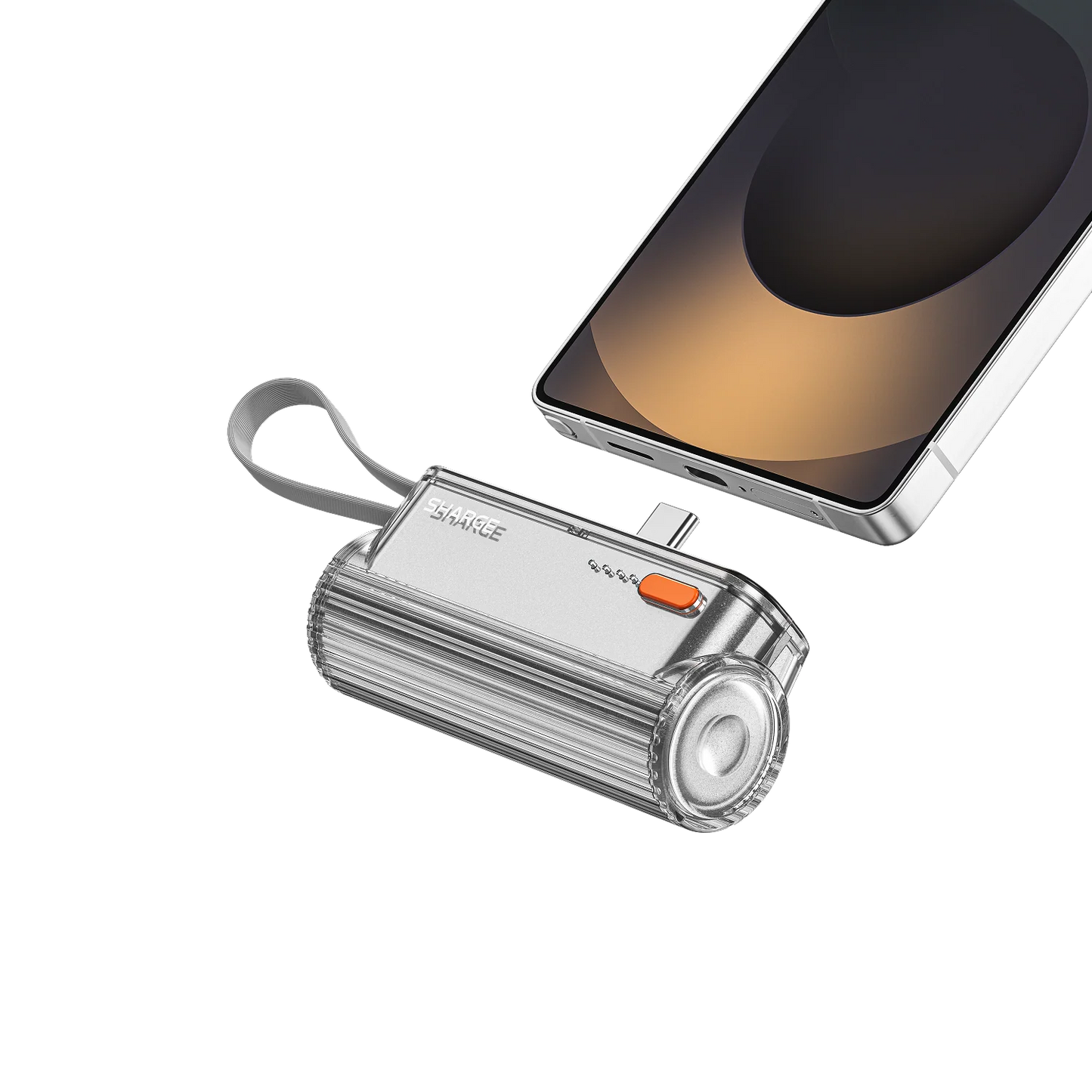 Sharge Flow Mini 2 - Swappable USB-C & Lightning Connector with Built-in USB-C Cable