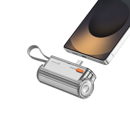 Sharge Flow Mini 2 - Swappable USB-C & Lightning Connector with Built-in USB-C Cable
