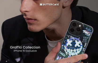 BUTTERCASE Graffiti Series Protective Case for iPhone 15 Series - MagSafe Compatible - Forexengineer -Malaysia- 4891011518723-4891011518709-4891011518716-4891011518693