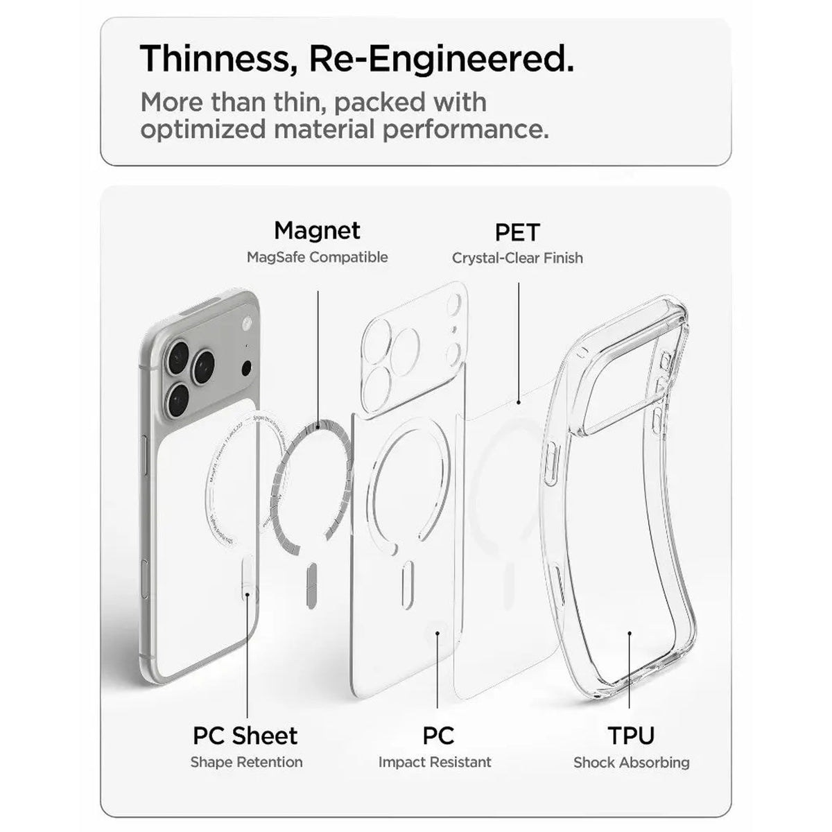 Spigen Ultra Hybrid MagFit Magnetic Case for iPhone 18 Pro Max / 18 Pro / 17 Pro Max / 17 Pro