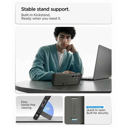 Spigen Tough Armor Magfit for Samsung Galaxy S26 Ultra - Built-in Kickstand Magnetic Case