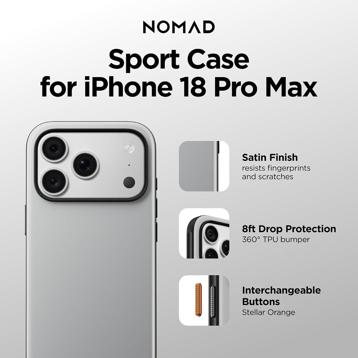 Nomad Sport Magnetic Case for iPhone 18 Pro Max / 18 Pro / 17 Pro Max / 17 Pro