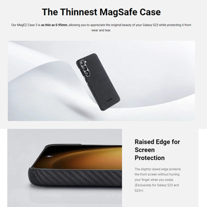 PITAKA MagEZ Case 3 for Samsung Galaxy S23 Ultra - Magsafe Compatible - Forexengineer -Malaysia- 7493554136760-7493554137064