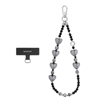 MAGEASY Beaded Wrist Strap + Strap Card - 360° Rotating Metal Buckle
