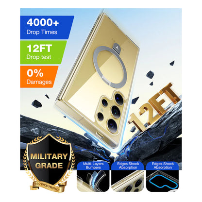 TORRAS UPRO Ostand Clear Case for Samsung Galaxy S24 Ultra - Magsafe Compatible - Forexengineer -Malaysia- 6938075665845