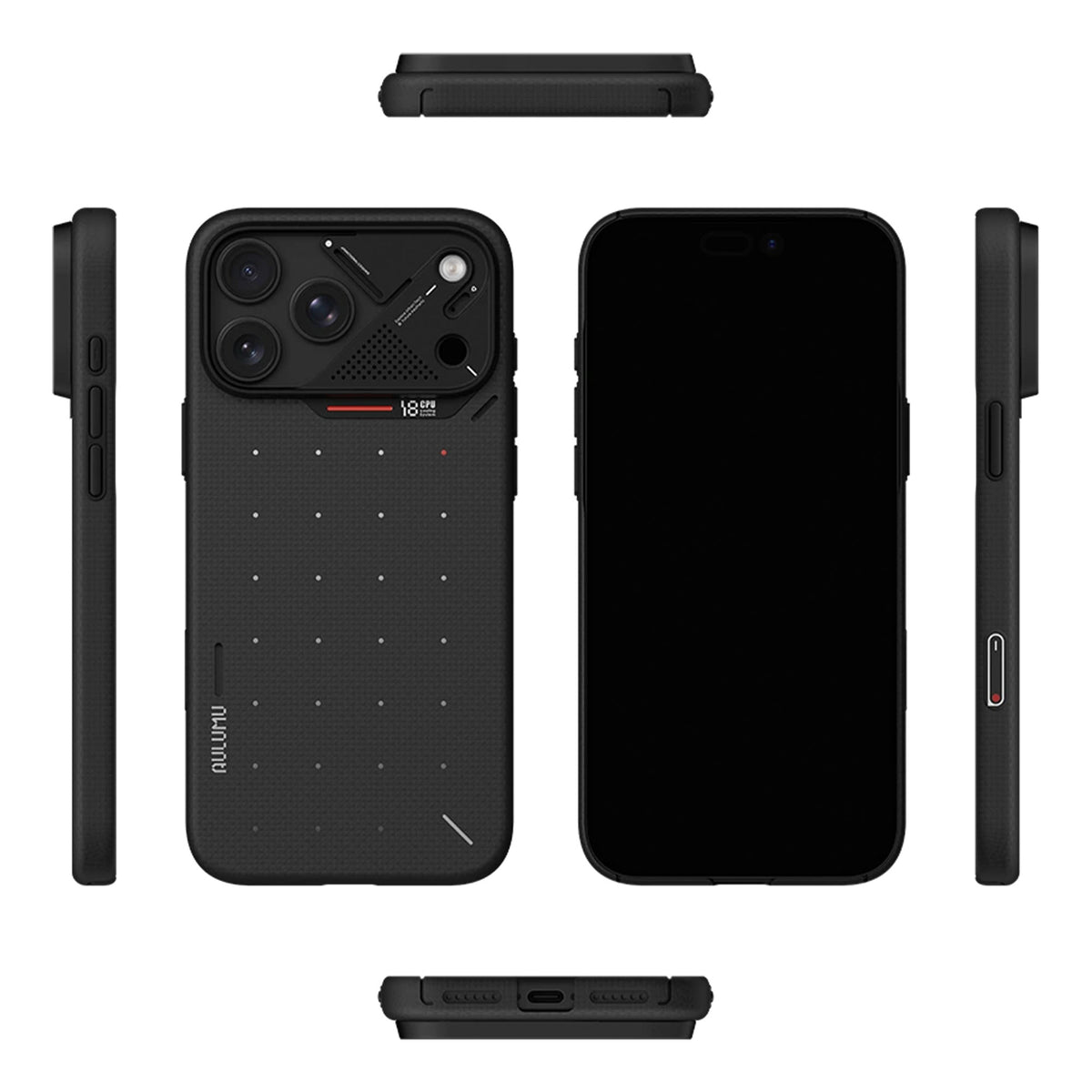 AULUMU A18 Aramid Fiber Particle Magnetic Case for iPhone 18 Pro Max / 18 Pro / 17 Pro Max / 17 Pro