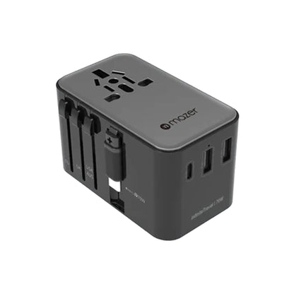 Mazer Infinite Travel PD 70W Gan Universal Travel Charger With Built-in USB C Cable , USB-A and USB-C Port - Forexengineer -Malaysia