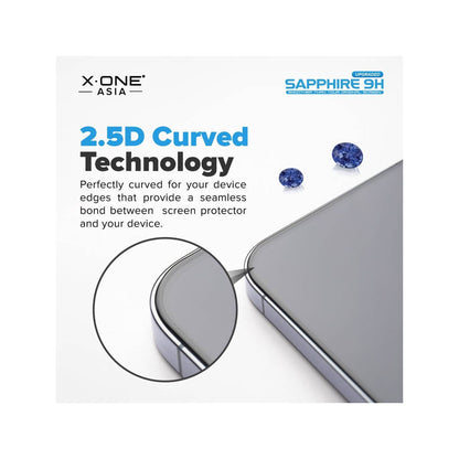 X.One Sapphire Series ( Upgraded Corning ) Full Screen Tempered Glass for iPhone 16 Series - With Installer Kit - Forexengineer -Malaysia