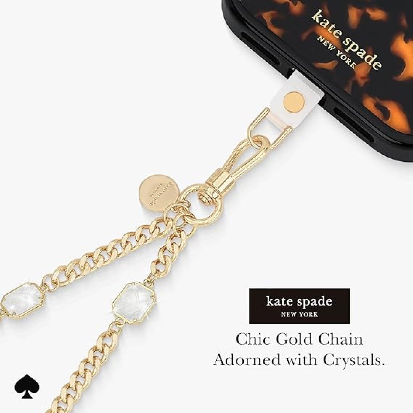 Kate Spade Phone Charm with Anchor Card Universal Wrist Strap - Set in Stone