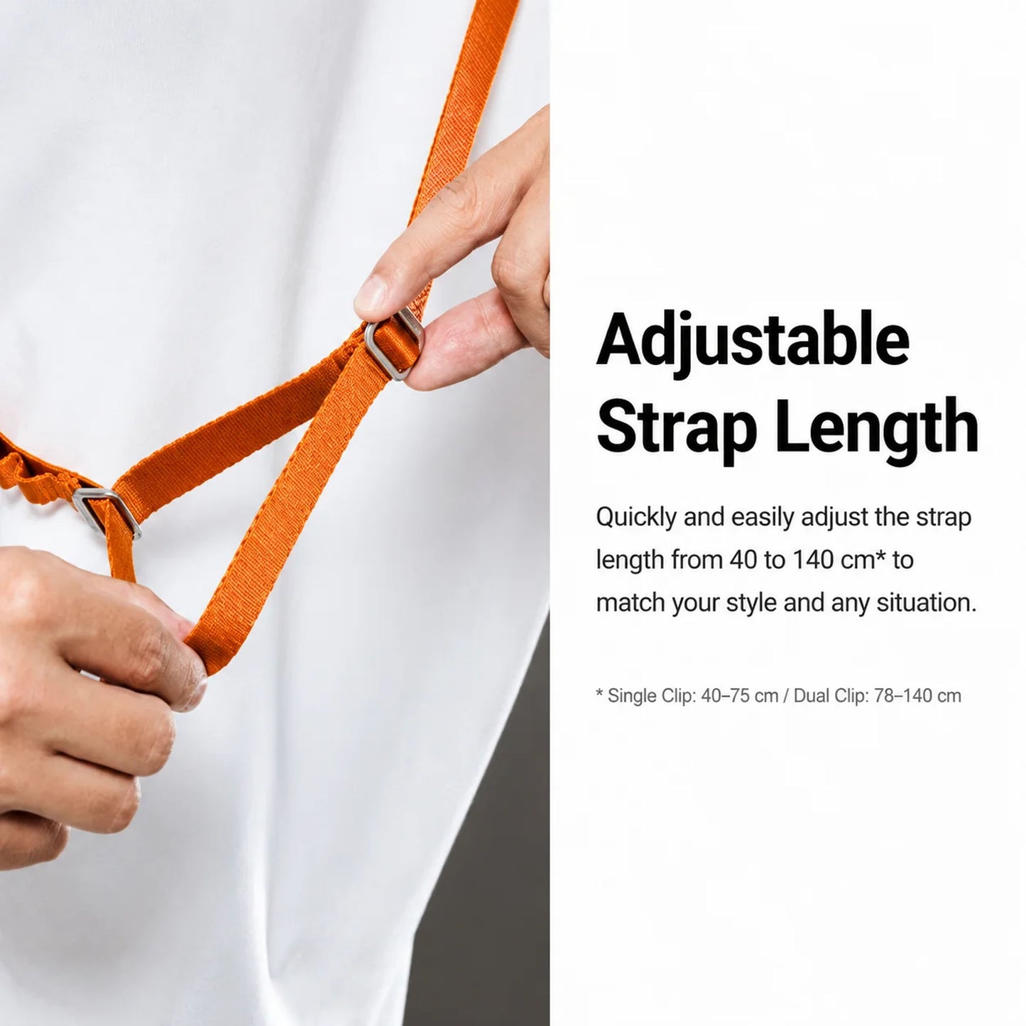 MAGEASY ROVER Utility Strap Dual Clip + Strap Card - Multiple Loops for Hands-free Carrying