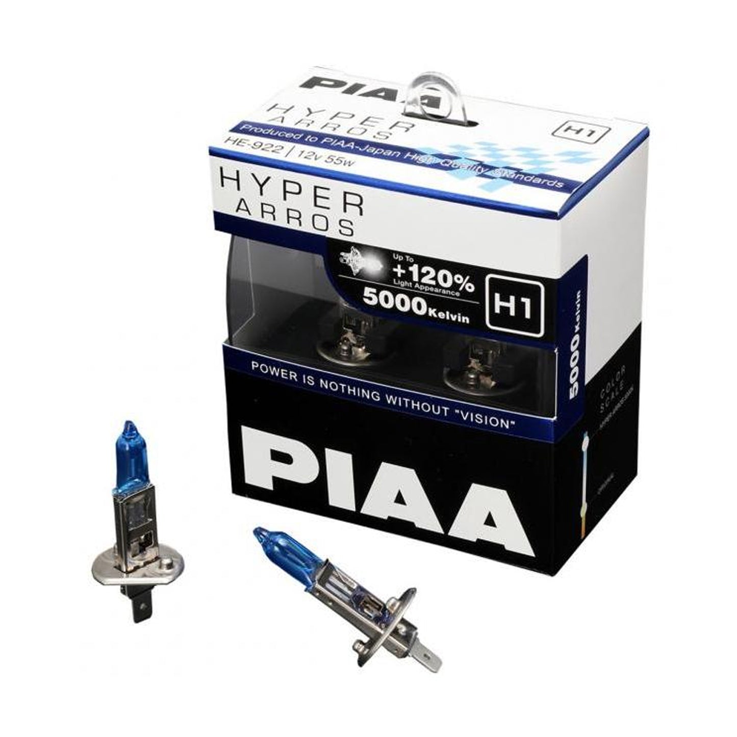 [1 Year Warranty] PIAA Hyper Arros 5000k Halogen Bulb H1 / H3 / H4 / H7 / H8 / H11 / HB3 / HB4 - 2 pcs Bulb