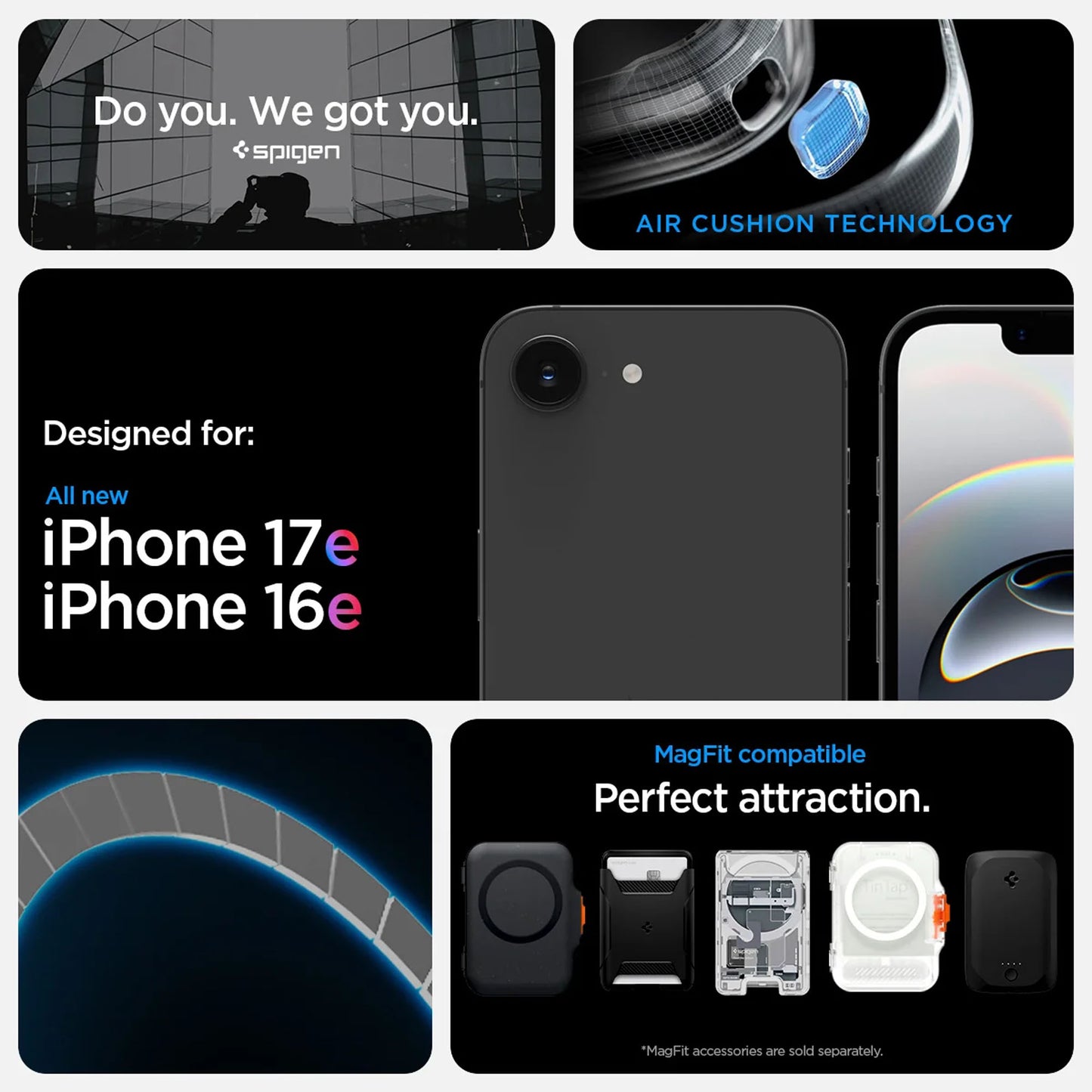 Spigen Rugged Armor MagFit Case for iPhone 17e / 16e - Slim Magnetic Case