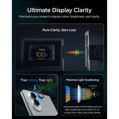 [2 Pack] Spigen Glas.tR EZ Fit Optik Pro HD Camera Lens Protector for Samsung Galaxy Z Fold 8