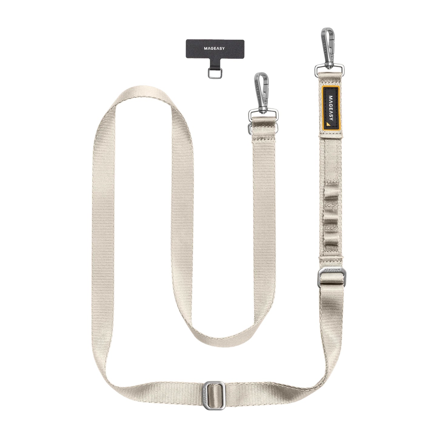 MAGEASY ROVER Utility Strap Dual Clip + Strap Card - Multiple Loops for Hands-free Carrying